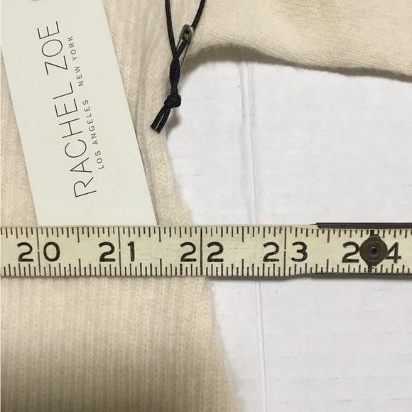 RACHEL ZOE MED 100% cashmere IVORY V NECK HI/LOW SWEATER NWT - Picture 5 of 8